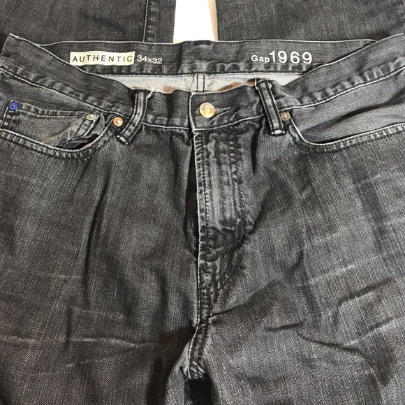 Gap 1969 Authentic 34x32 Black Jeans PRICE FIRM - Picture 2 of 4